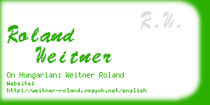 roland weitner business card